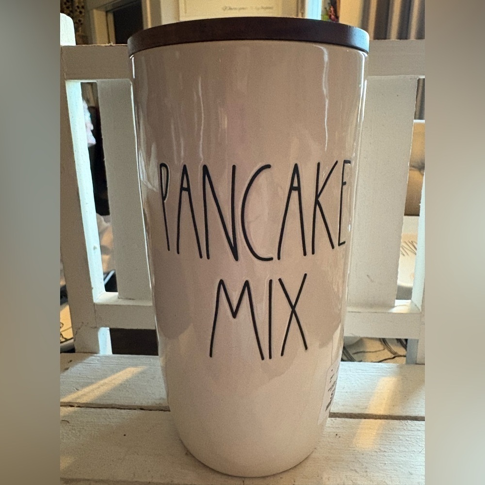 Rae Dunn White Pancake Mix Cellar